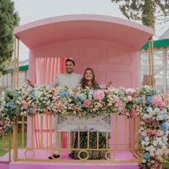 Your story is our greatest inspiration. When this couple told us they met on a train, we built 'The Amour Express' for their Mehendi, a custom installation that celebrated their 'Jab We Met' moment and the beautiful journey that brought them together.