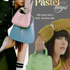 Pastel bags are a huge trend. These soft tones bring a fresh, feminine vibe to any look and are perfect for adding a subtle pop of color.