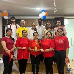 Our winning women's team, "Yogini," celebrating their victory. We love to host challenges and events that bring our community together and celebrate everyone's hard work.