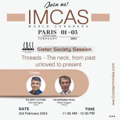 I was honored to chair a session at the IMCAS World Congress in Paris on using threads to rejuvenate the neck, a challenging but rewarding area to treat.