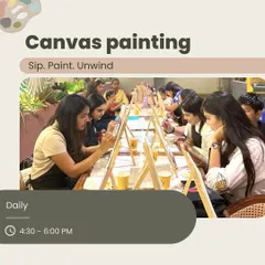 My daily canvas painting sessions are a perfect dose of art therapy. Join a group of fellow art lovers and let's paint together in a relaxed, guided environment.