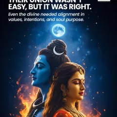Their union wasn't easy, but it was right. Even the divine needed alignment in values, intentions, and soul purpose, reminding us that true partnership requires more than just destiny.