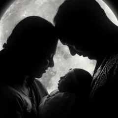 The story continues. We believe in capturing your entire journey, from a couple in love to a family complete. This portrait shows the beautiful moment when two become three, all under the same loving moon.