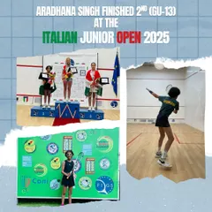 Aradhana Singh with her silver medal from the Italian Junior Open 2025. At just 11, she was one of the youngest in her category and showed incredible talent.