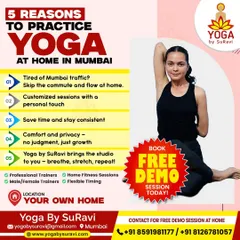 Here are five key reasons to practice yoga at home in Mumbai. From avoiding traffic to receiving personalized guidance, it's a game-changer for consistency and growth.