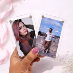 I designed these sleek acrylic photo magnets to be a simple yet beautiful way to keep your loved ones close. Just slide in your favorite picture for an instant, meaningful display.