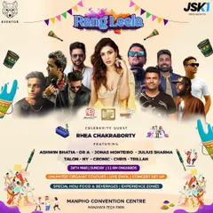 Getting ready to paint the town at Rang Leela, one of Bengaluru's most awaited Holi events. Sharing the stage with celebrity guest Rhea Chakraborty and a lineup of top DJs.