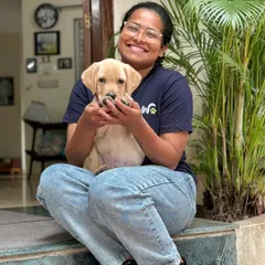 A quiet moment with a sweet puppy. This is what it's all about for me: building trust and connection. Every interaction is a chance to strengthen our bond.