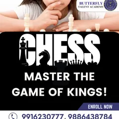 This image captures the deep focus we aim to cultivate in our students. Our classes are designed to help children develop patience and concentration as they learn to master the game of kings.