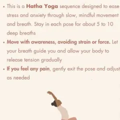 Keep these points in mind for a safe and effective practice. This Hatha Yoga sequence is designed for mindful movement to ease stress.