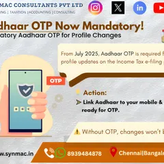 For added security, the Income Tax portal will now require Aadhaar OTP for all profile updates like changing your email or mobile number. Make sure your Aadhaar is linked to your current mobile number to avoid any issues when you need to make changes.