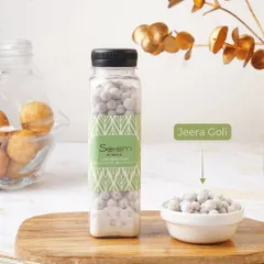 My Jeera Golis are a traditional digestive aid with a tangy and chatpata flavor. They are perfect for long drives or as an after-meal treat.