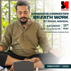 We host special workshops like this Conscious Connected Breathwork session. It's a powerful tool for detoxification, stress reduction, and resetting your nervous system.