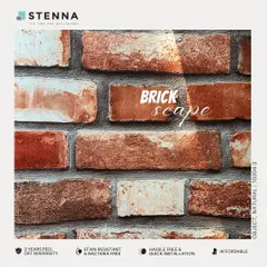 Our 'Brickscape' wallpaper provides the classic look of an exposed brick wall. The varied tones of red and brown add warmth and character, making it a great choice for creating a cozy and inviting atmosphere.