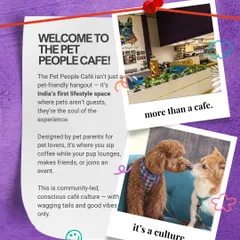 Welcome to The Pet People Café, India's first lifestyle space where pets are the soul of the experience. This is more than a café; it's a culture of community-led, conscious care.