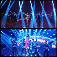 Capturing a dance performance by Nushrat Bharucha, highlighting the stunning blue stage lights. My drone can get closer to the action while still providing a wide, impressive view.