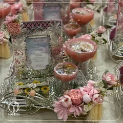 A gesture of gratitude for your guests. This pastel pink hamper, featuring a silver-plated tray, an ornate photo frame, and delicate dry fruit bowls, is a thoughtful way to say thank you and leave a lasting memory.