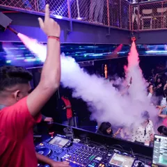 Blasting the crowd with a CO2 cannon to amplify the energy. It's one of my favorite ways to elevate the excitement during a peak-time EDM or commercial set.