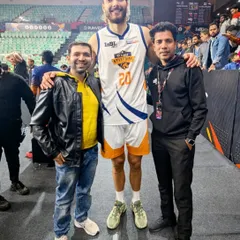 It was great to meet Jock Perry, the powerhouse from the Gujarat Stallions, at an INBL game. Connecting with professional players is always an inspiring experience.