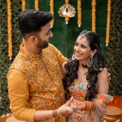 The joy is infectious. We focus on capturing the genuine smiles and happy interactions between the couple during their pre-wedding festivities.
