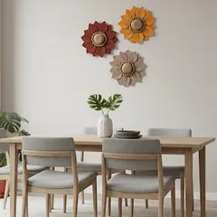 These macramé blooms also work beautifully in a dining area. They add a soft, artistic touch that elevates the space and makes it feel more personal and inviting.