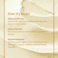 How is Shata Dhauta Ghrita made? This infographic details the process of diligent purification and washing in a copper vessel to improve absorption.