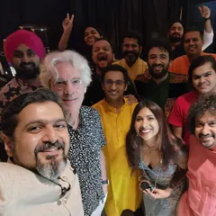 A group photo with 7-time Grammy winner Stewart Copeland (of 'The Police') and Grammy winner Ricky Kej after a collaborative concert. I am experienced in working with world-renowned artists.