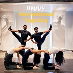Celebrating International Yoga Day as a community. This group pose captures the spirit of our studio: connection, strength, and shared joy. We believe in growing together, supporting each other on and off the mat.