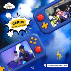 Ready for the next battle? Our arcade offers everything from bumper cars to VR games. This graphic shows a glimpse of the variety of gaming battles you can have here.