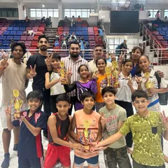 Celebrating a big win at the Haryana SGFI State Level Championship in 2024. My team brought home multiple trophies, a testament to their hard work.