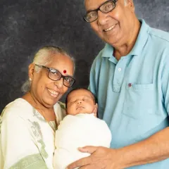The pride and joy in a grandparent's smile says it all. We love including grandparents in newborn sessions to capture the legacy of love surrounding a new baby.