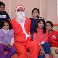 Santa Claus came to town! Kids got to meet and take photos with Santa during our Christmas celebration, creating cherished holiday memories.