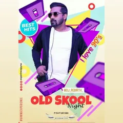 A vibrant poster for an 'Old Skool Night' where I played the best of the 90s. These retro nights are always a hit.
