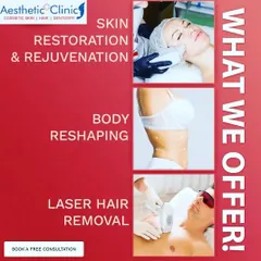 My clinic offers a range of services, with laser hair removal being one of the core treatments. I use advanced technology for body reshaping, skin restoration, and permanent hair reduction for both men and women.