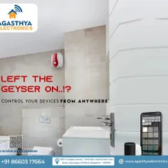 Ever left home and worried you left the geyser on? Our system solves that. This image shows how you can check and control high power appliances like geysers from anywhere, providing peace of mind and preventing energy waste.