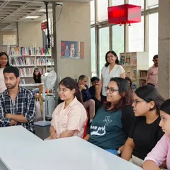 We were honored to welcome Dominique Antoine from the French Court of Auditors. Here he is engaging with our students in the library during his visit to see how we promote Francophonie.