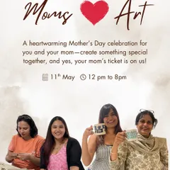 For Mother's Day, we hosted a special "Moms Love Art" event where the mom's ticket was on us. It was a heartwarming day of mothers and children creating together.