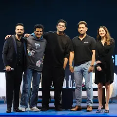 On stage with an incredible panel featuring MS Dhoni, Tanmay Bhatt, Aditya Kulshreshtha, and Karishma Mehta at the Rigi annual event. I moderated the session, ensuring a smooth and engaging discussion.