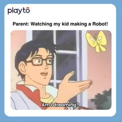 That feeling when you're watching your kid build their first robot and you're not sure if you're dreaming.