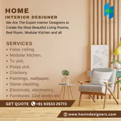 As expert home interior designers, we create beautiful and functional living rooms, bedrooms, and modular kitchens. Our services include everything from false ceilings and pooja units to furniture and electricals.