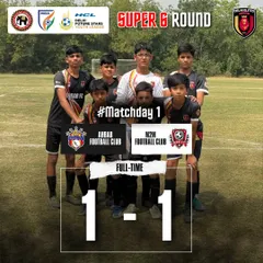 A hard-fought 1-1 draw on Matchday 1 of the Super 6 Round in the U-13 HCL Youth League.