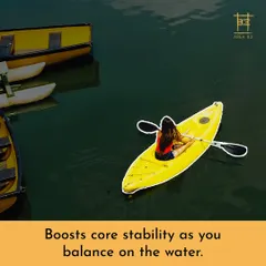 This activity also boosts your core stability as you balance on the water, engaging your muscles while you paddle.