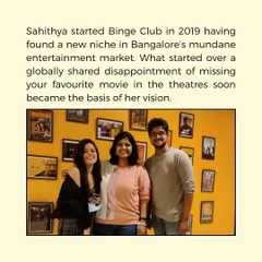 It all started in 2019 with a vision to solve a simple problem: missing your favorite movie in theatres. Here I am with some of my earliest supporters at the beginning of the Binge Club journey.