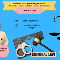 An event poster for a seminar I presented on Criminal Law for the Bharata First Knowledge Centre. I design specialized content for different audiences, including UPSC aspirants who need a strong foundation in Indian law.