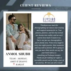"You're not just our choreographers you're family now." Reading these words from Anmol and Shubh makes all the hard work worth it.