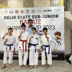 A group of proud medal winners from our dojo. Competing teaches students valuable lessons in focus, resilience, and how to handle both victory and defeat with grace.