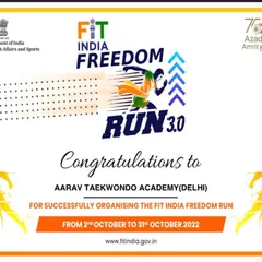 Our academy was recognized for successfully organizing the Fit India Freedom Run 3.0, a Government of India initiative. We are proud to promote fitness for all.
