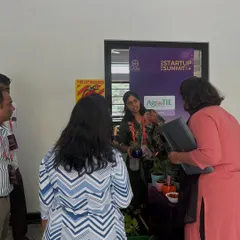 Our team engaging with visitors at the Startup Summit. Events like these are a great platform to discuss the future of farming and our role in it.