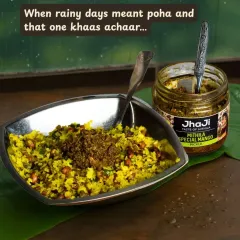 Some memories are tied to taste, like rainy days with a plate of hot poha and that one special mango pickle. Our Mithila Special Mango pickle is made to bring back that exact feeling of home. It's sharp, tangy, and made with the same love you remember from your childhood kitchen.