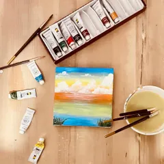 A serene landscape painting on canvas using acrylics. Exploring color and texture on canvas is a passion of mine.